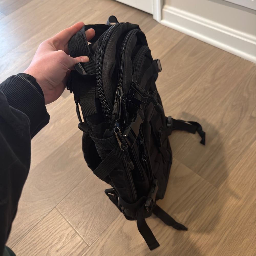 Black Tactical Backpack - Picture 3 of 3